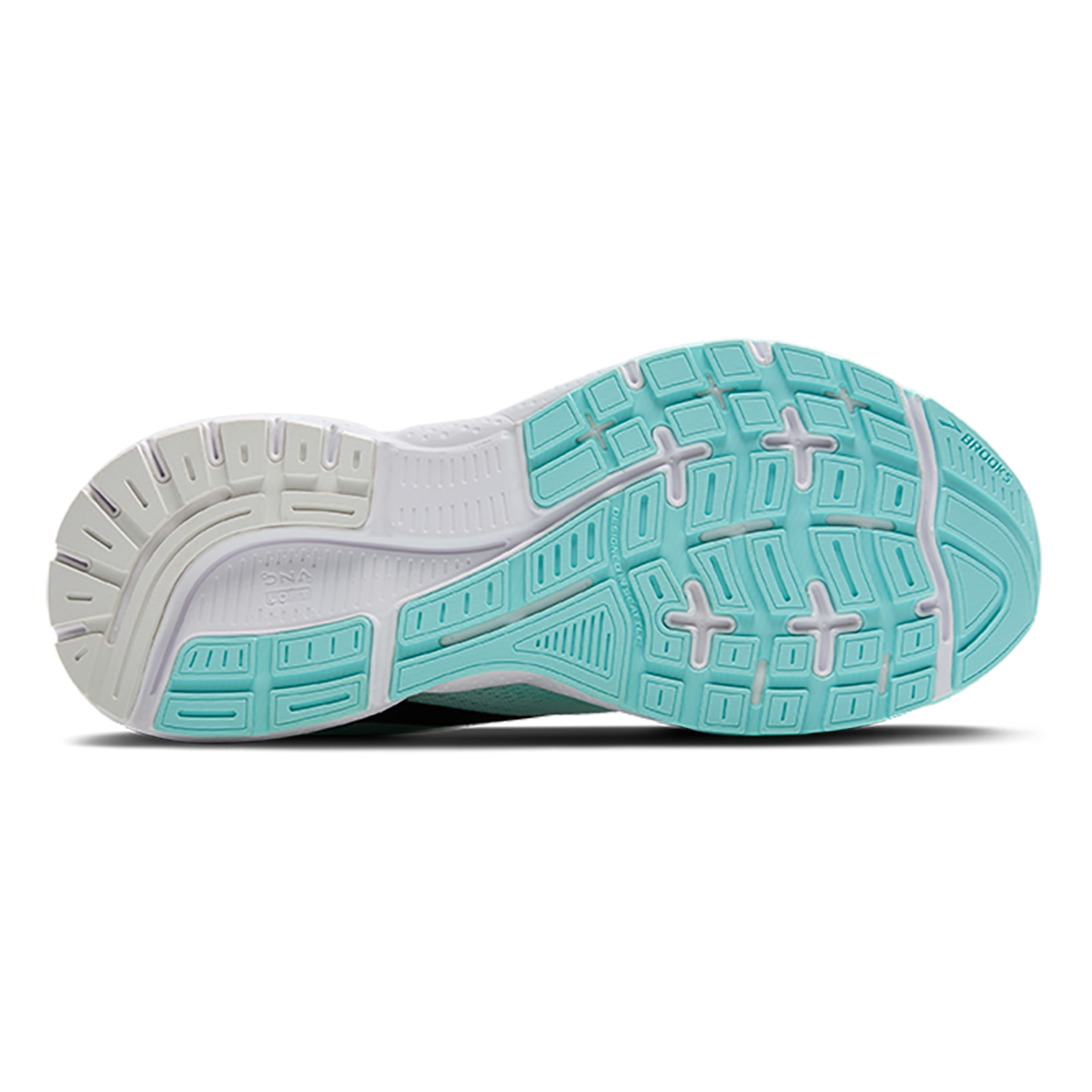 Brooks Trace 4 — Bright White - Limpet - Black — Size B — Width 7 — Top View