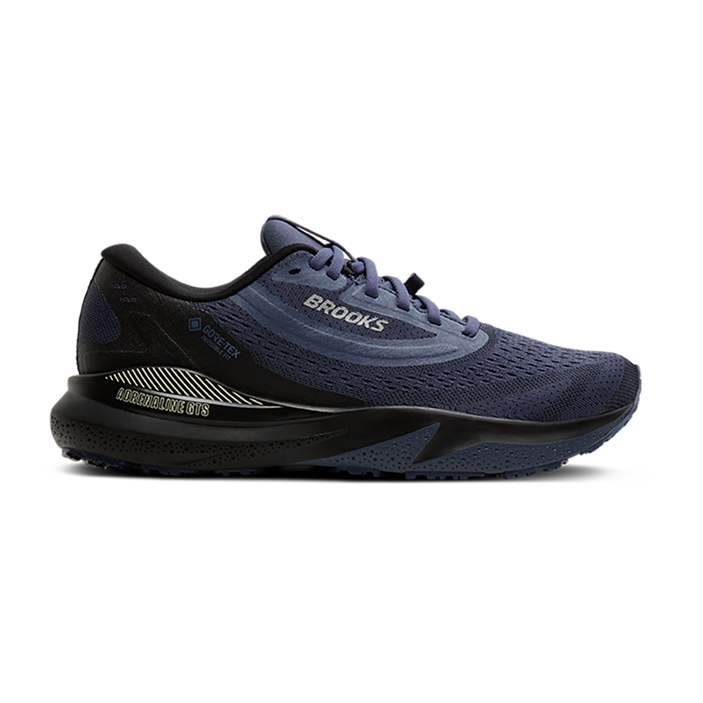 Brooks Adrenaline GTS 24 GTX — Black - Nightshadow - Coconut — Size B — Width 5 — Front View