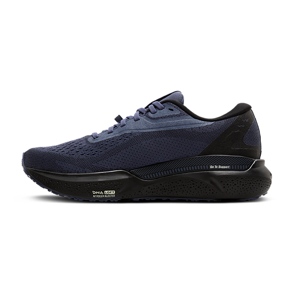 Brooks Adrenaline GTS 24 GTX — Black - Nightshadow - Coconut — Size B — Width 5 — Side View
