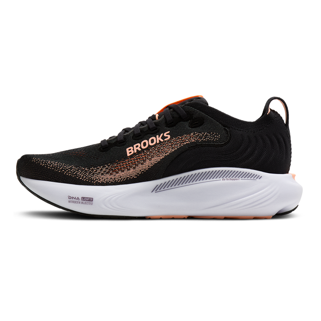 Brooks Adrenaline GTS 25 — Black - Black - Ebony — Size B — Width 6 — Alternate View 74