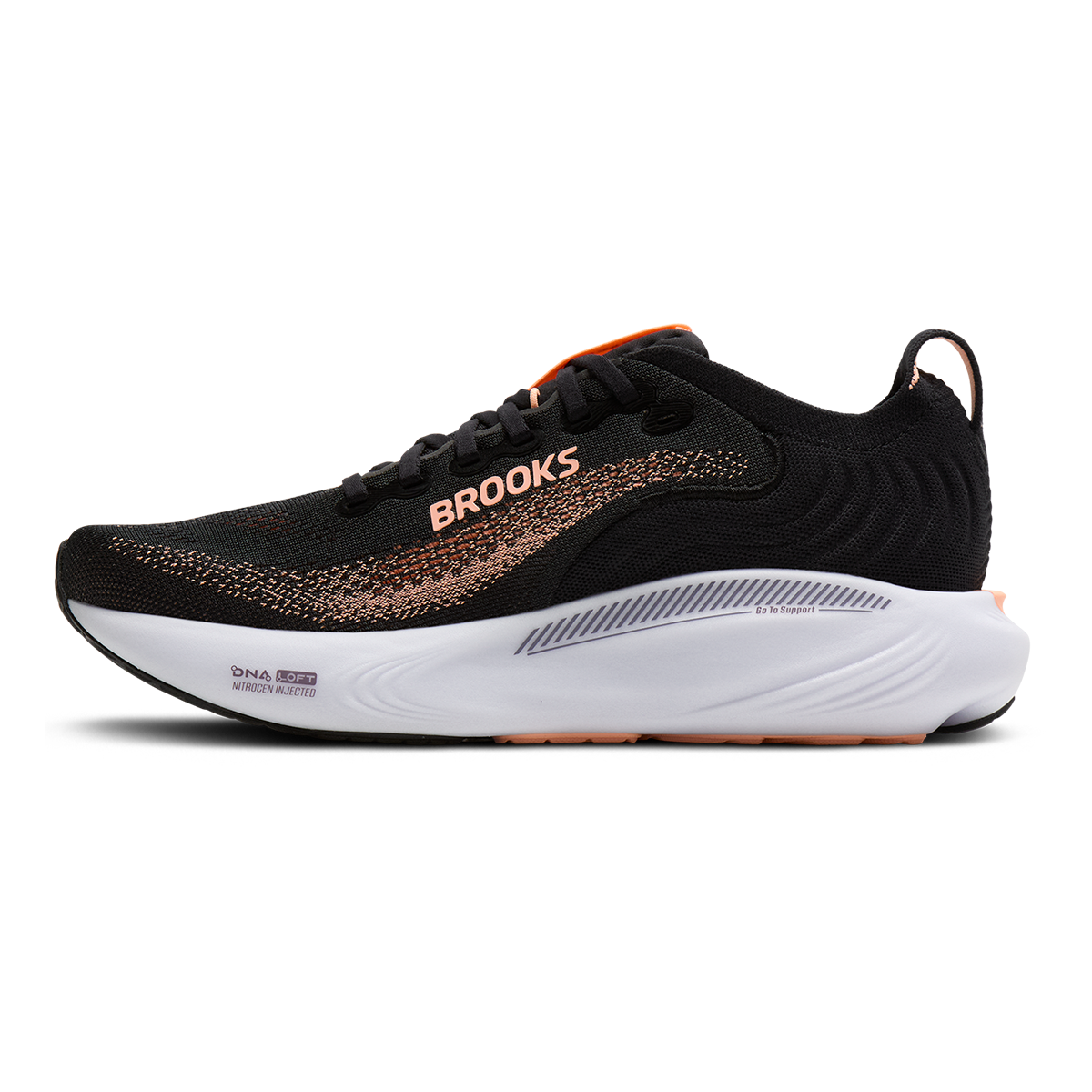 Brooks Adrenaline GTS 25 — Black - Black - Ebony — Size B — Width 6 — Alternate View 74