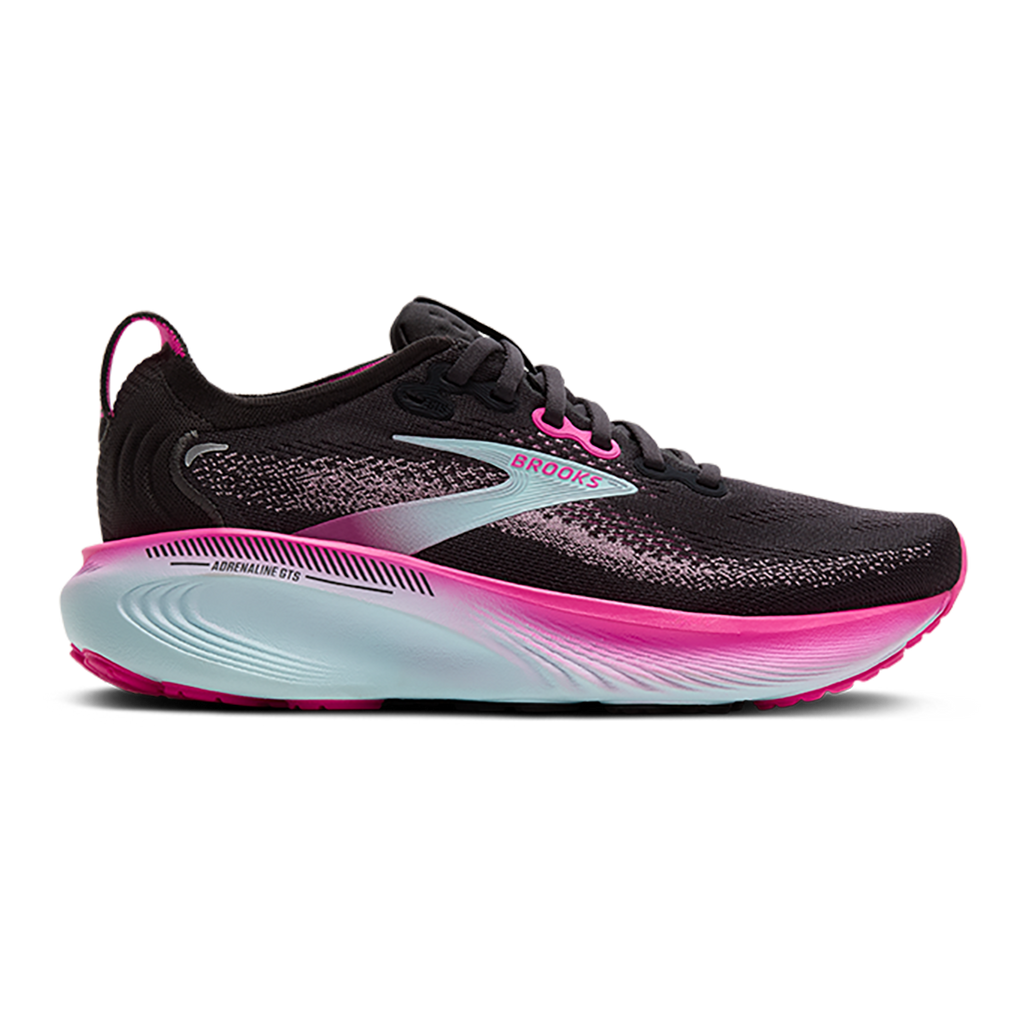 Brooks Adrenaline GTS 25 — Black - Black - Ebony — Size B — Width 6 — Alternate View 45