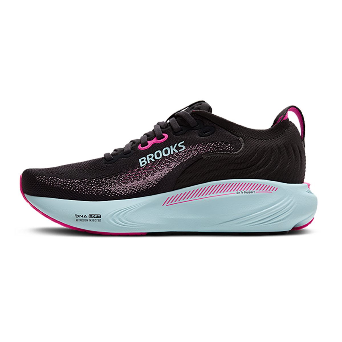 Brooks Adrenaline GTS 25 — Black - Black - Ebony — Size B — Width 6 — Alternate View 46