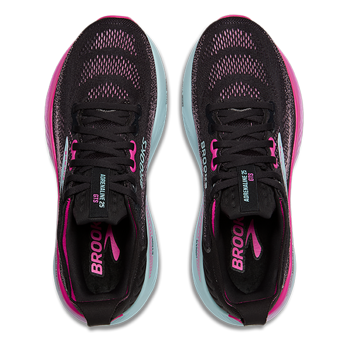 Brooks Adrenaline GTS 25 — Black - Black - Ebony — Size B — Width 6 — Alternate View 47
