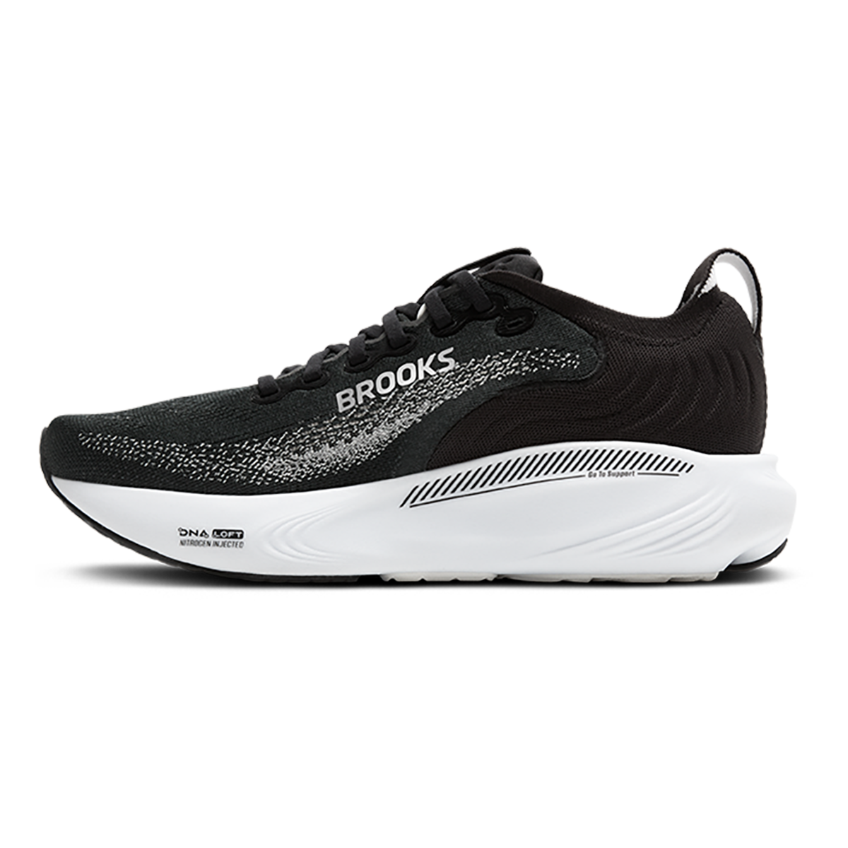 Brooks Adrenaline GTS 25 — Black - Black - Ebony — Size B — Width 6 — Alternate View 34