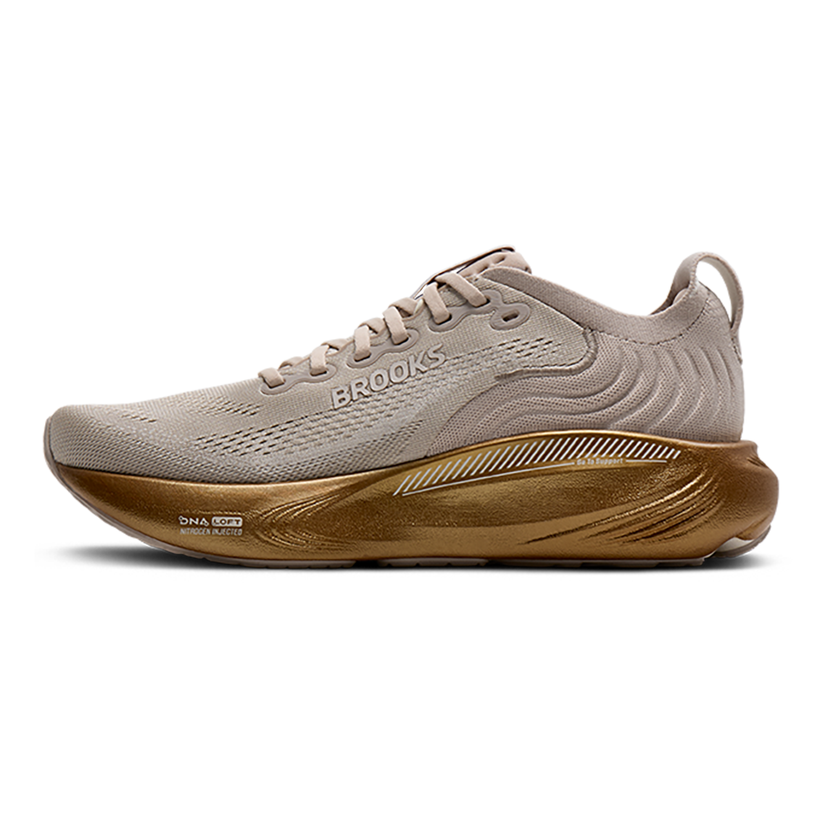 Brooks Adrenaline GTS 25 Metallics — Blazing Bell - Skyway — Size B — Width 6.5 — Lifestyle View