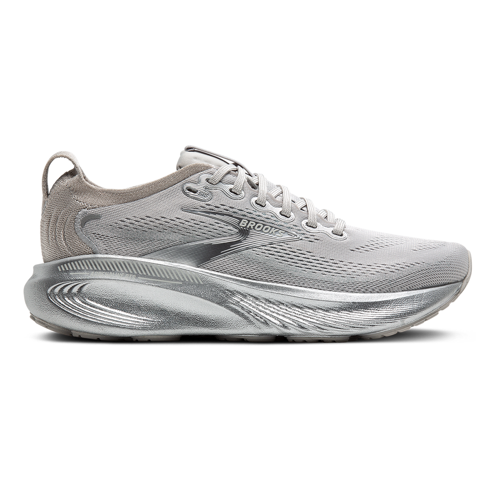 Brooks Adrenaline GTS 25 Anniversary — Silver - Lunar Rock — Size B — Width 5 — Front View