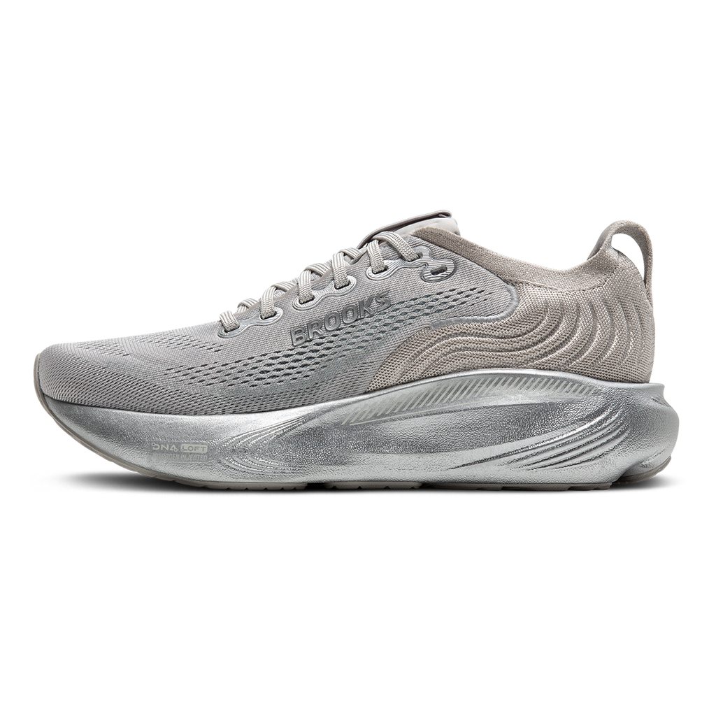 Brooks Adrenaline GTS 25 Anniversary — Silver - Lunar Rock — Size B — Width 5 — Side View