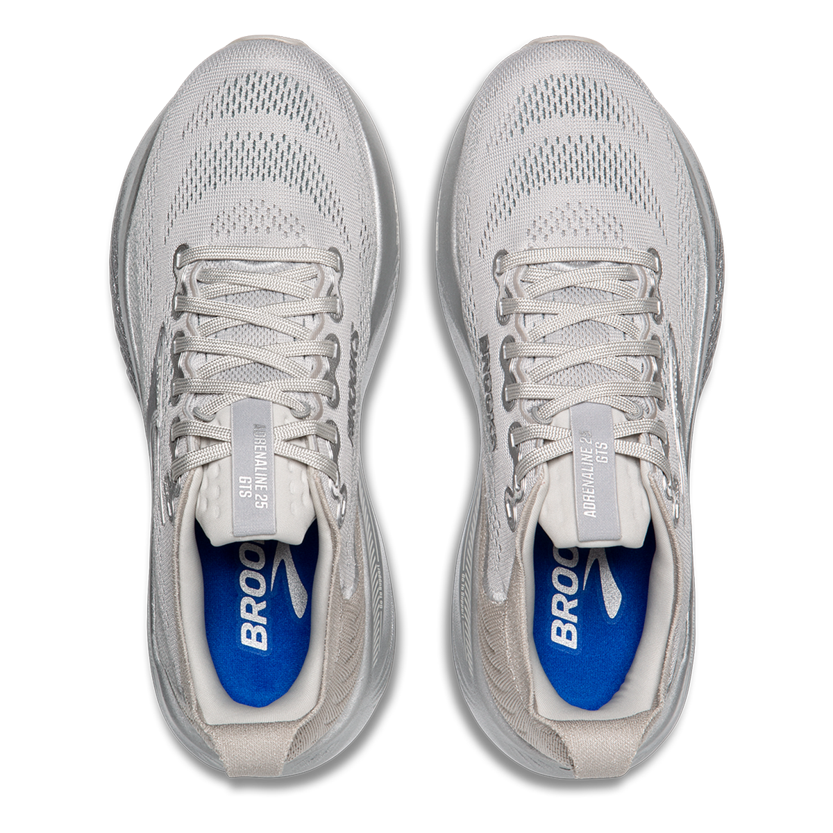 Brooks Adrenaline GTS 25 Anniversary — Silver - Lunar Rock — Size B — Width 5 — Back View