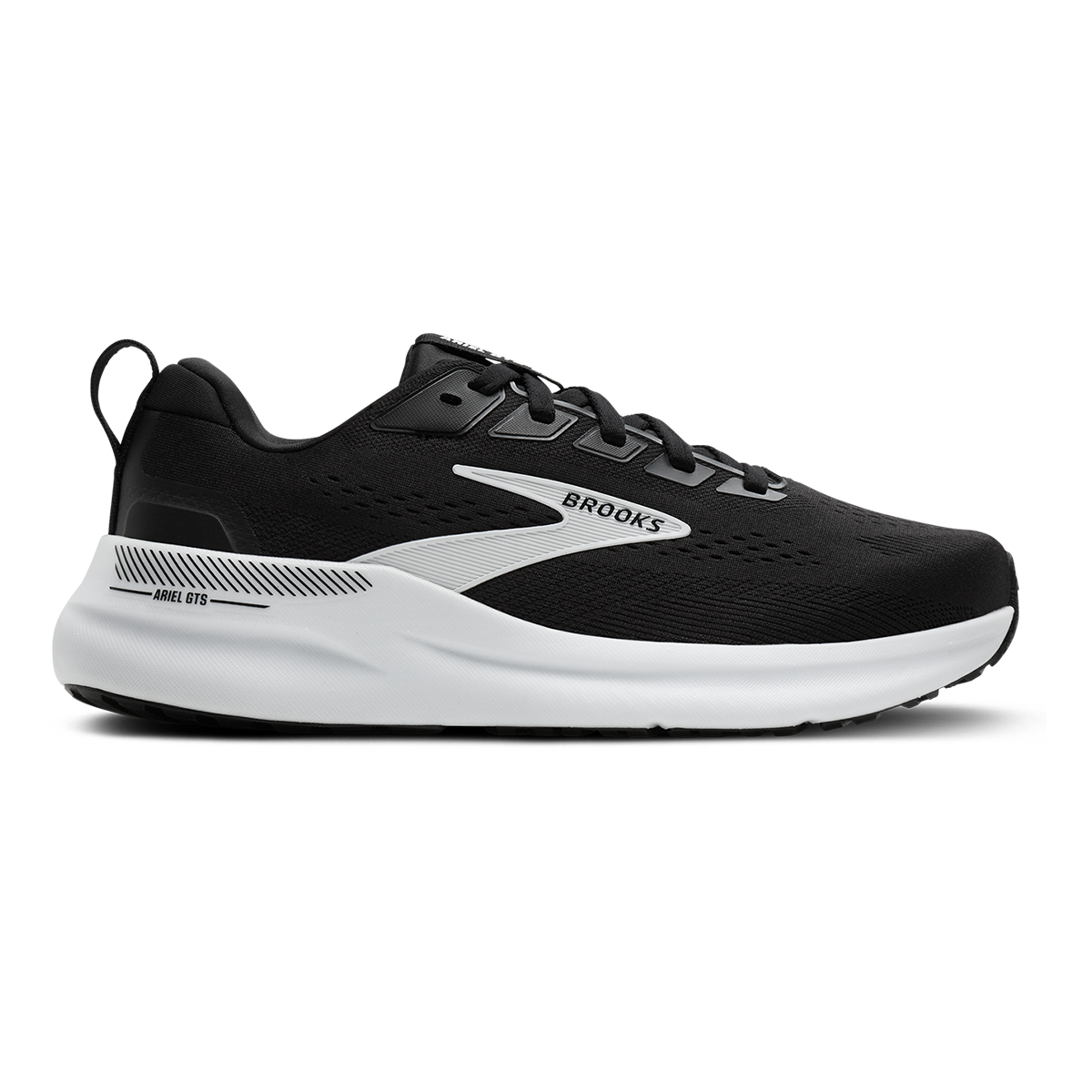 Brooks Ariel GTS 26 — Black - Grey - White — Size B — Width 6 — Detail View