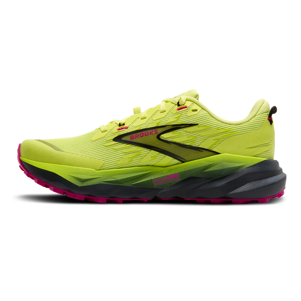 Brooks Cascadia 19 — Black - Black - Ebony — Size B — Width 7.5 — Side View