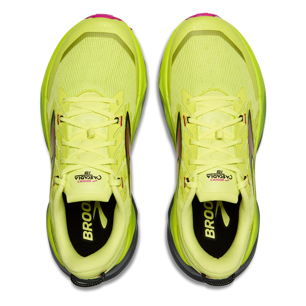 Brooks Cascadia 19 — Black - Black - Ebony — Size B — Width 7.5 — Back View