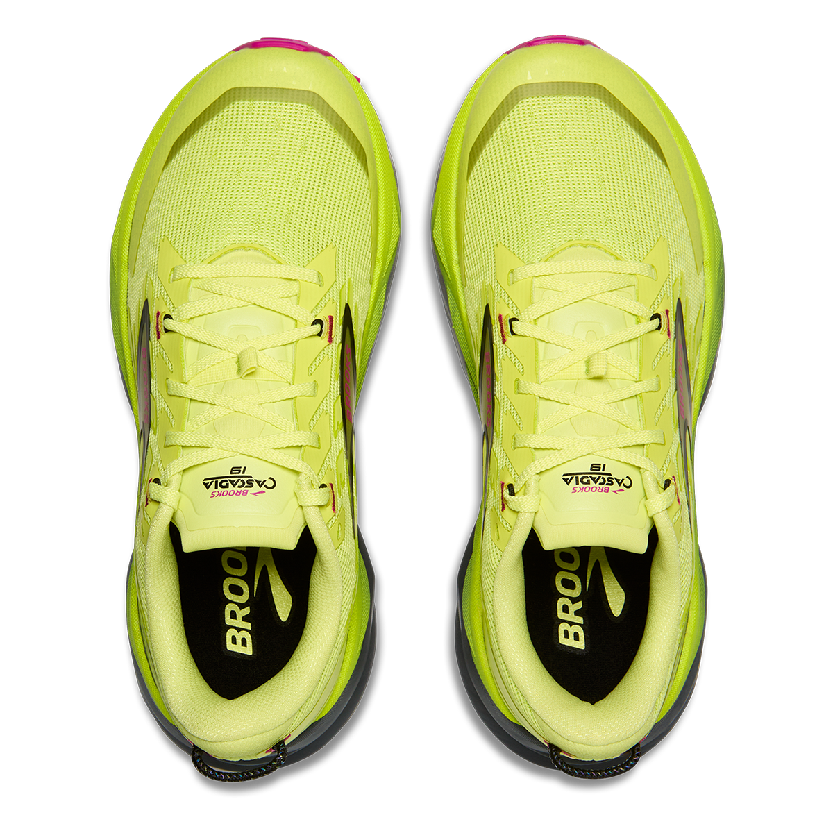 Brooks Cascadia 19 — Black - Black - Ebony — Size B — Width 7.5 — Back View