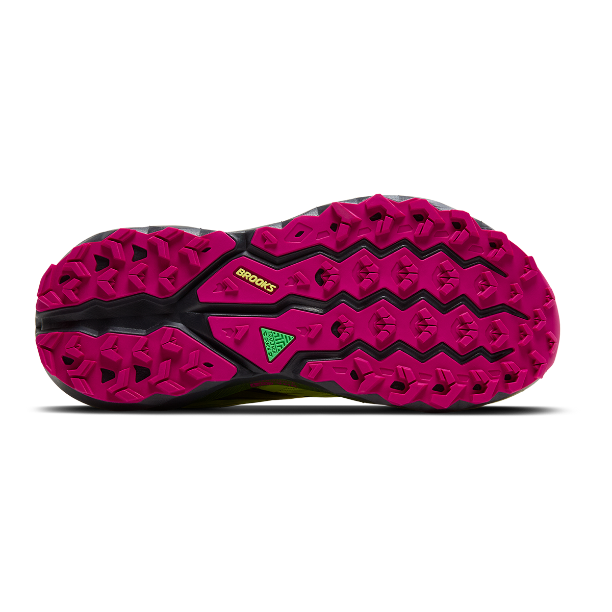 Brooks Cascadia 19 — Black - Black - Ebony — Size B — Width 7.5 — Top View