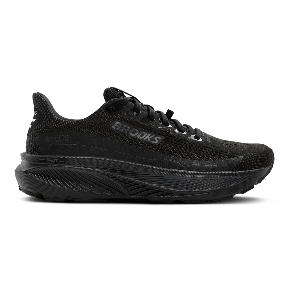Brooks Ghost 17 GTX — Black - Black - Ebony — Size D — Width 9 — Detail View