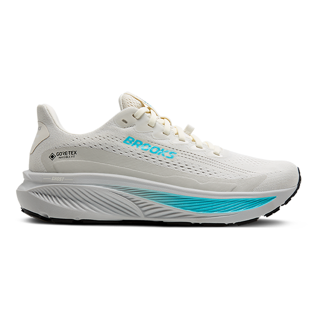 Brooks Ghost 17 GTX — Black - Black - Ebony — Size B — Width 7 — Front View