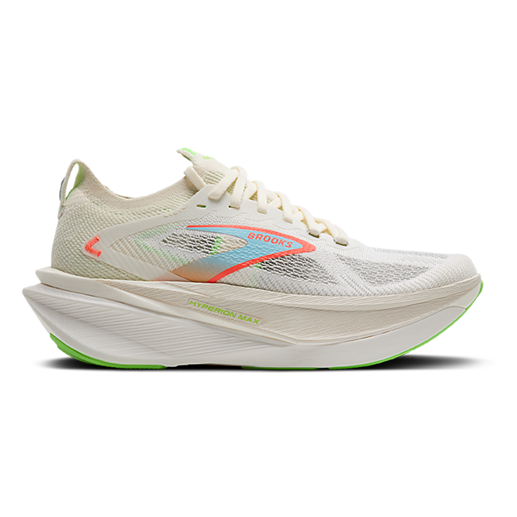 Brooks Hyperion Max 3 — Coconut - Green Gecko - Pink Clay — Size B — Width 6.5 — Detail View