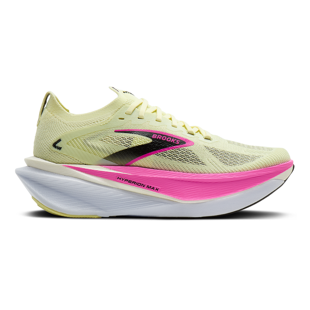 Brooks Hyperion Max 3 — Coconut - Green Gecko - Pink Clay — Size B — Width 6.5 — Front View