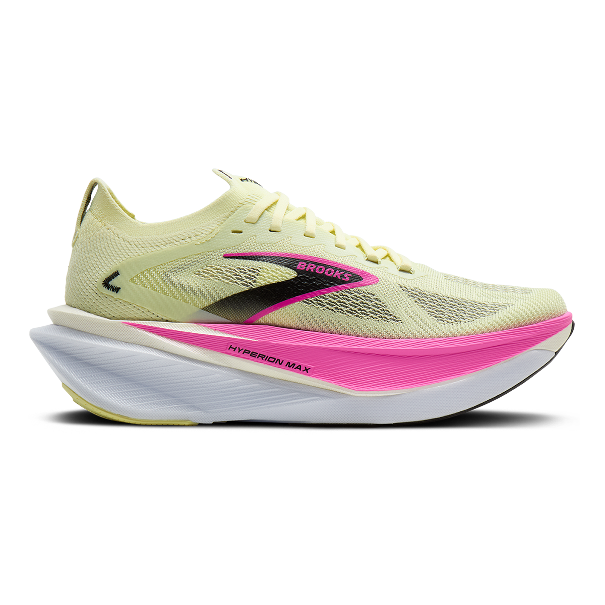 Brooks Hyperion Max 3 — Coconut - Green Gecko - Pink Clay — Size B — Width 6.5 — Front View