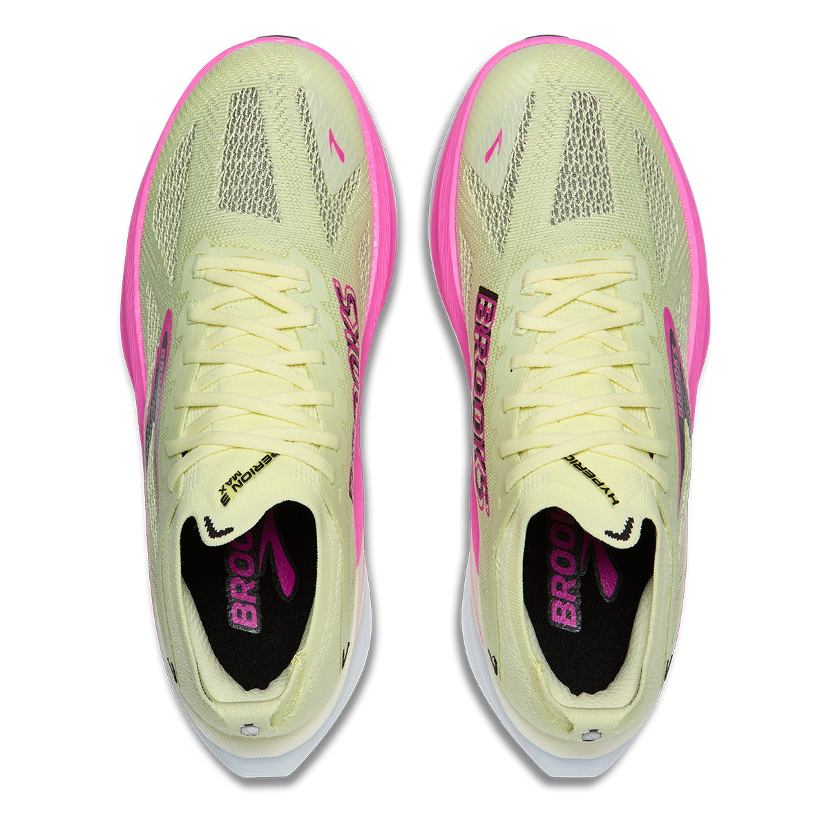 Brooks Hyperion Max 3 — Coconut - Green Gecko - Pink Clay — Size B — Width 6.5 — Back View
