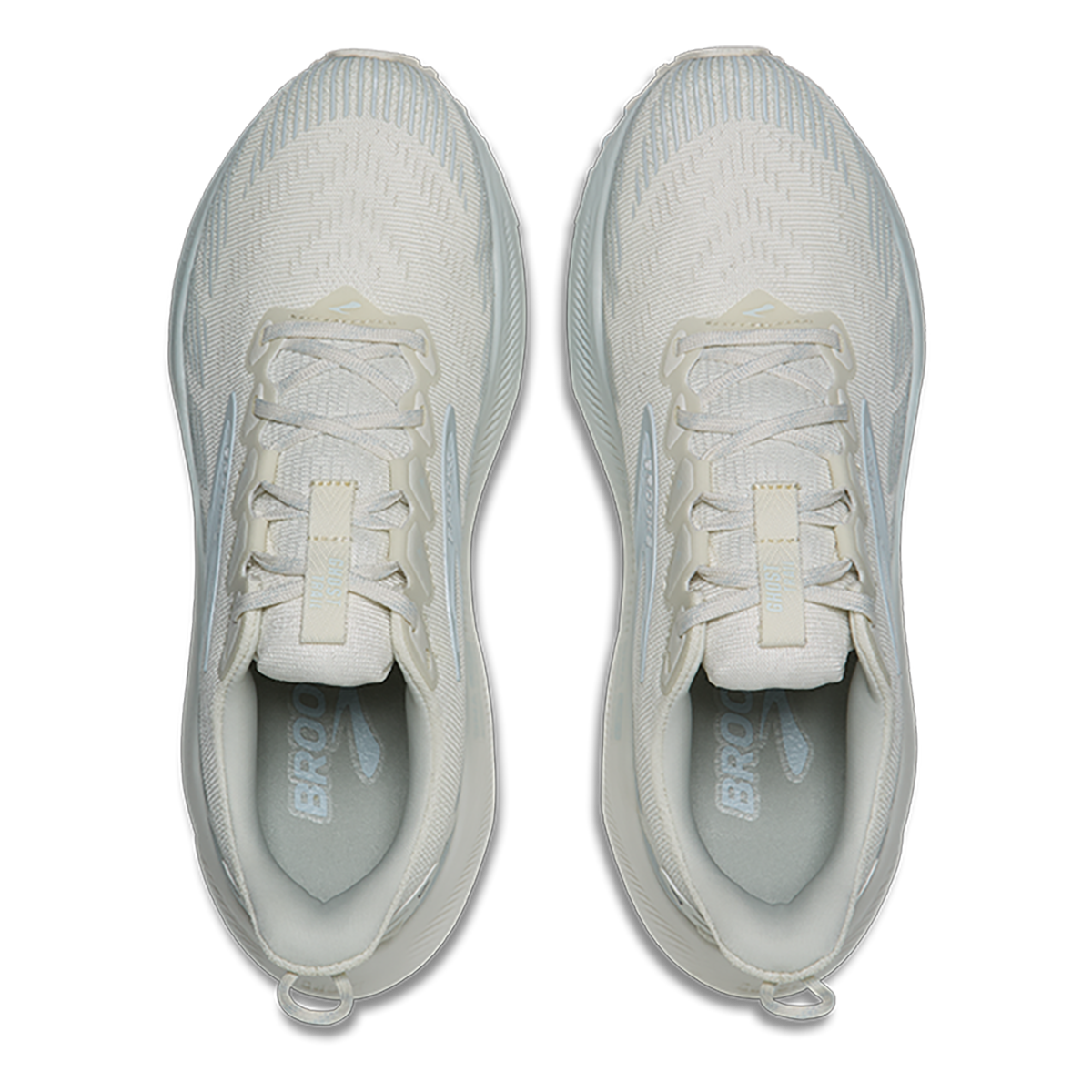 Brooks Ghost Trail — Coconut - Bluewash - Skywriting — Size B — Width 5 — Top View