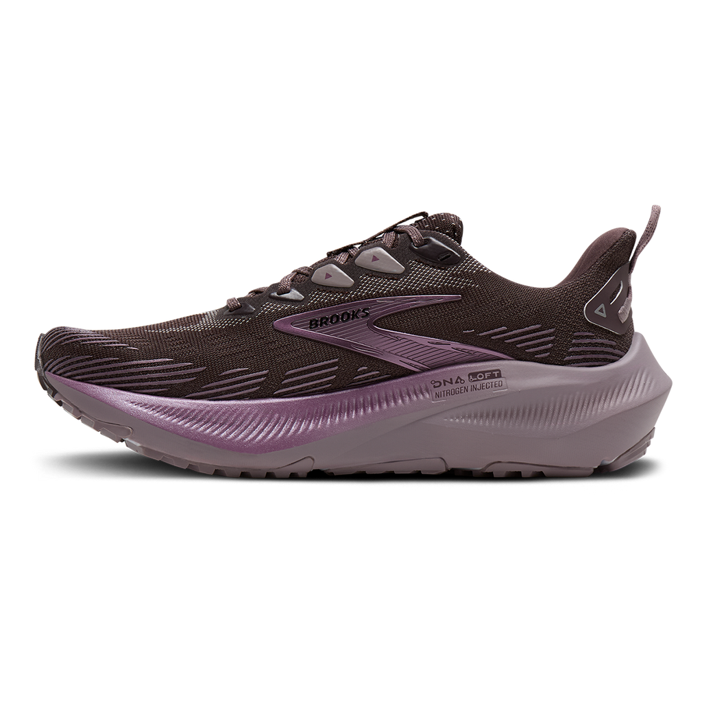 Brooks Ghost Trail Capsule Collection — Raisin - Purple - Metallic — Size B — Width 5 — Side View