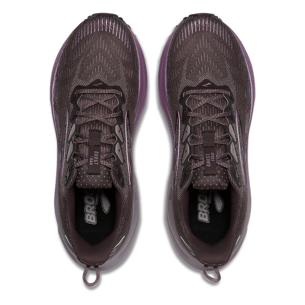 Brooks Ghost Trail Capsule Collection — Raisin - Purple - Metallic — Size B — Width 5 — Back View
