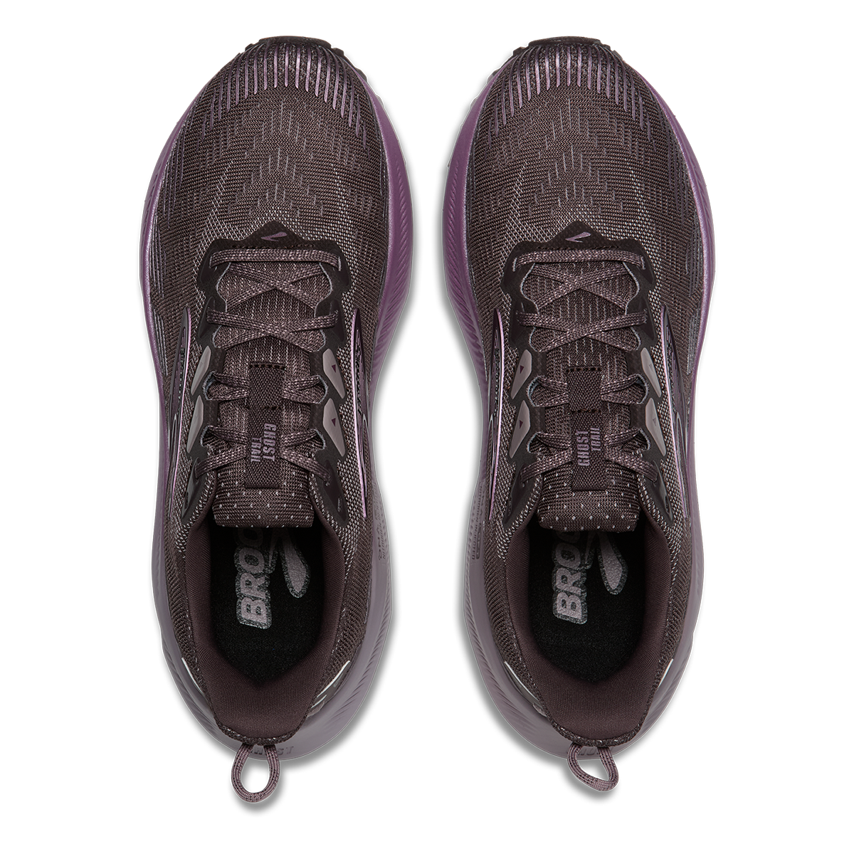 Brooks Ghost Trail Capsule Collection — Raisin - Purple - Metallic — Size B — Width 5 — Back View