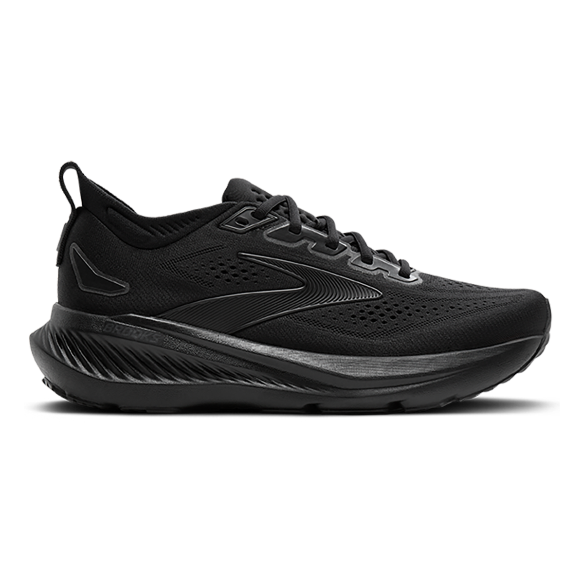 Brooks Glycerin 23 — Black - Black - Ebony — Size B — Width 5 — Detail View