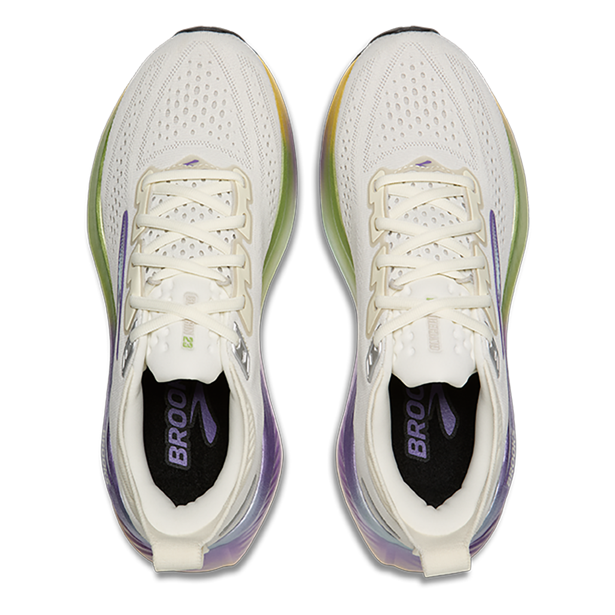 Brooks Glycerin 23 Gradient Pack — Coconut - Citron - Blue Glow — Size B — Width 5.5 — Back View