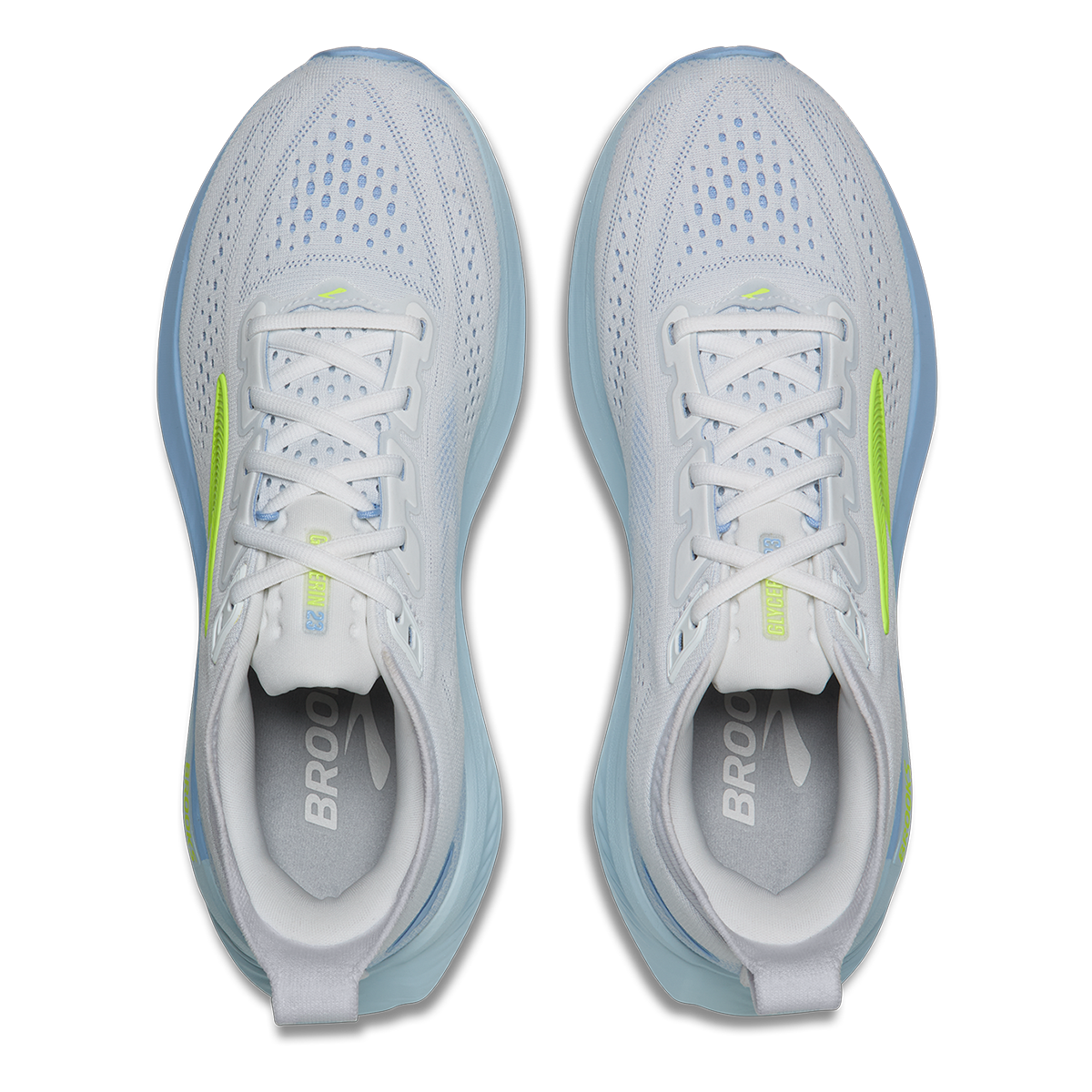 Brooks Glycerin 23 Nightlife Collection — White - OpenAir - Nightlife — Size B — Width 5 — Back View