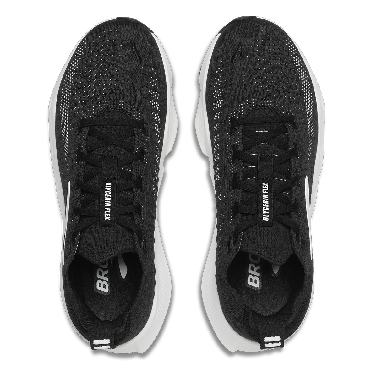Brooks Glycerin Flex — Black - White — Size B — Width 5 — Alternate View 15