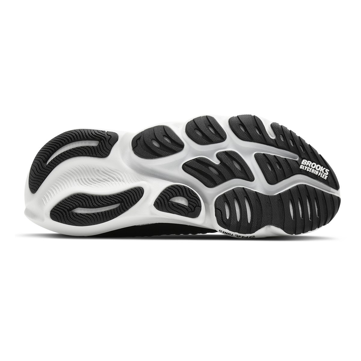 Brooks Glycerin Flex — Black - White — Size B — Width 5 — Alternate View 16