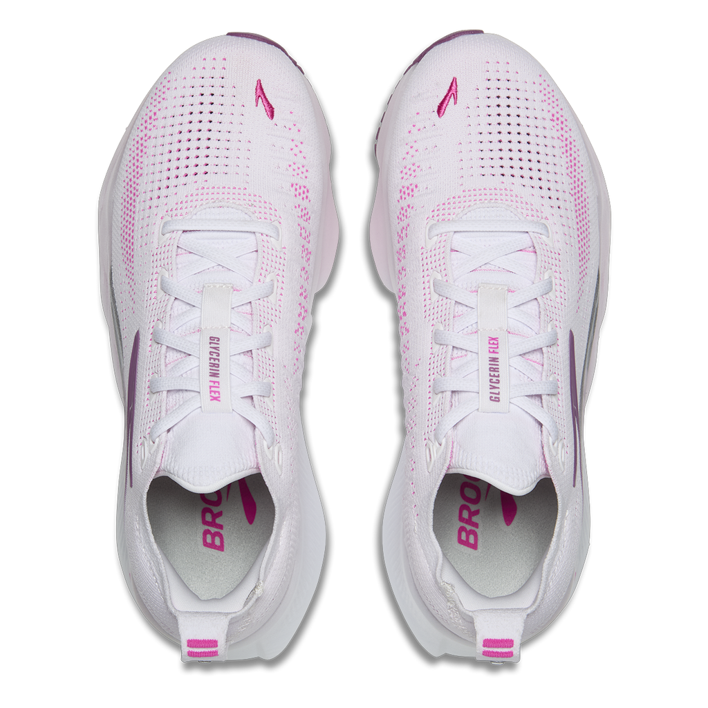 Brooks Glycerin Flex — Black - White — Size B — Width 5 — Back View