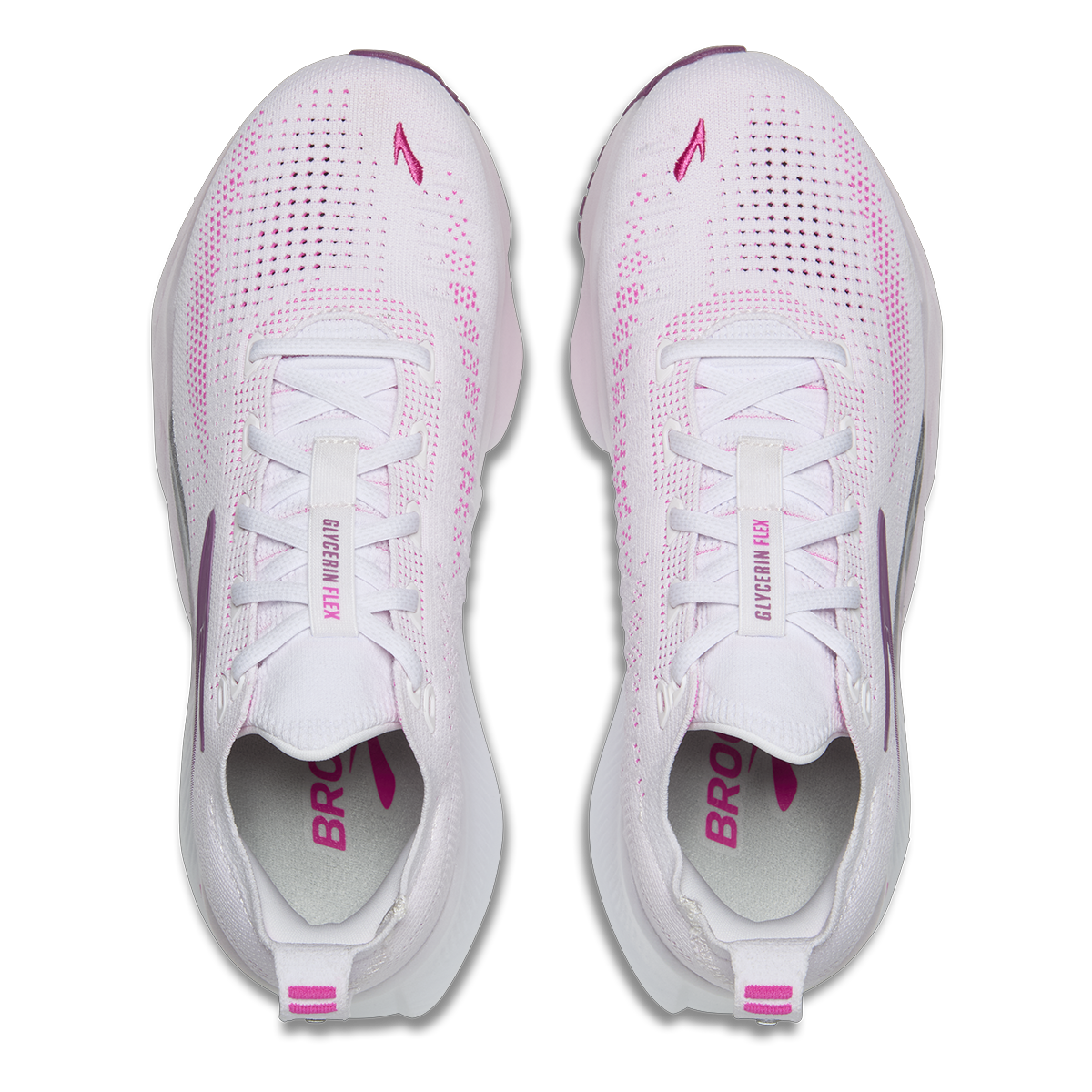 Brooks Glycerin Flex — Black - White — Size B — Width 5 — Back View