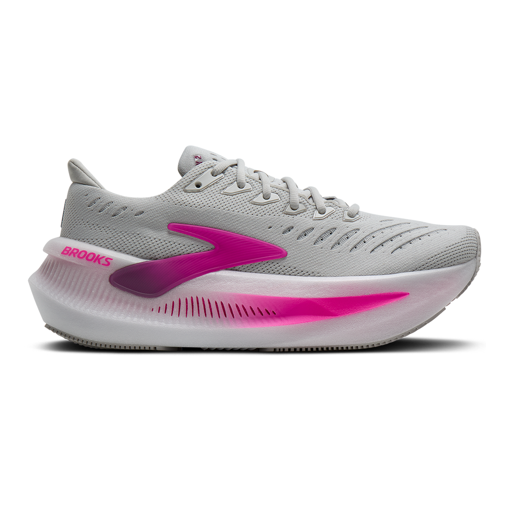 Brooks Glycerin Max 2 — Blazing Bell - Pink - White — Size B — Width 5 — Detail View