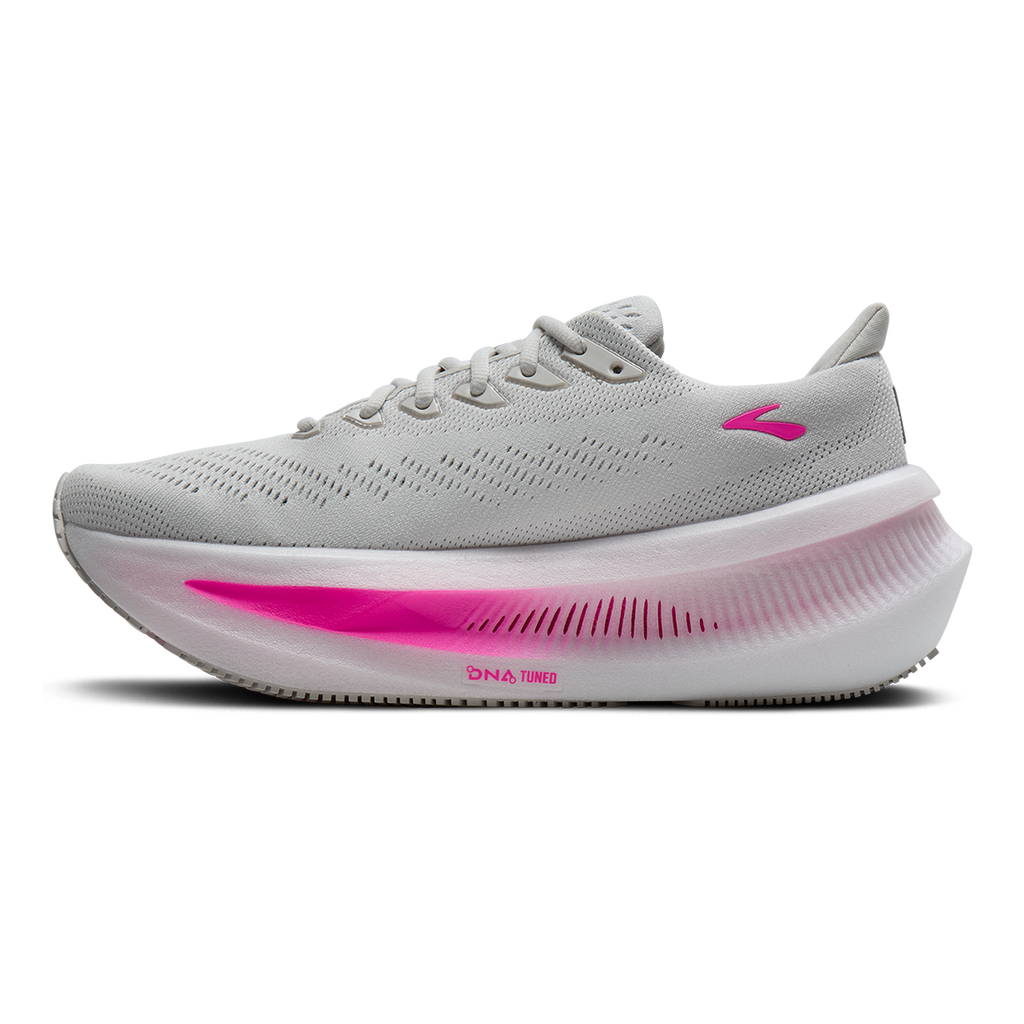 Brooks Glycerin Max 2 — Blazing Bell - Pink - White — Size B — Width 5 — Lifestyle View