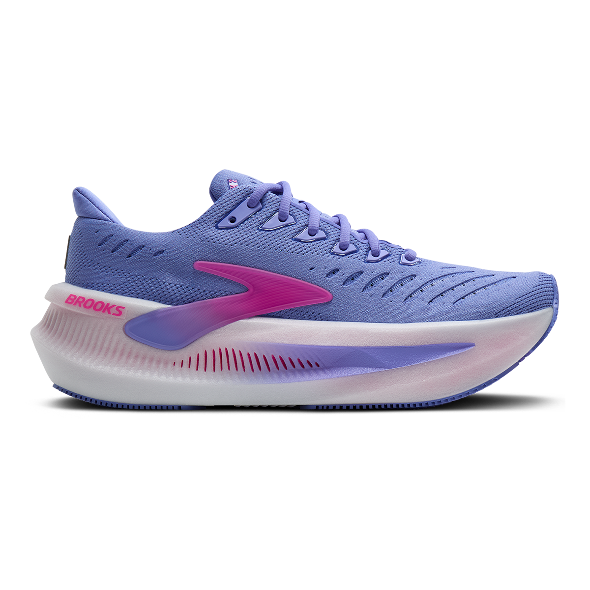 Brooks Glycerin Max 2 — Blazing Bell - Pink - White — Size B — Width 5 — Front View