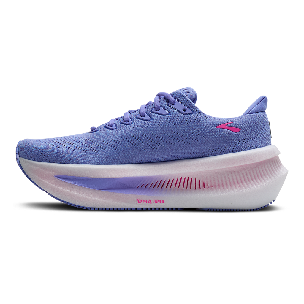 Brooks Glycerin Max 2 — Blazing Bell - Pink - White — Size B — Width 5 — Side View