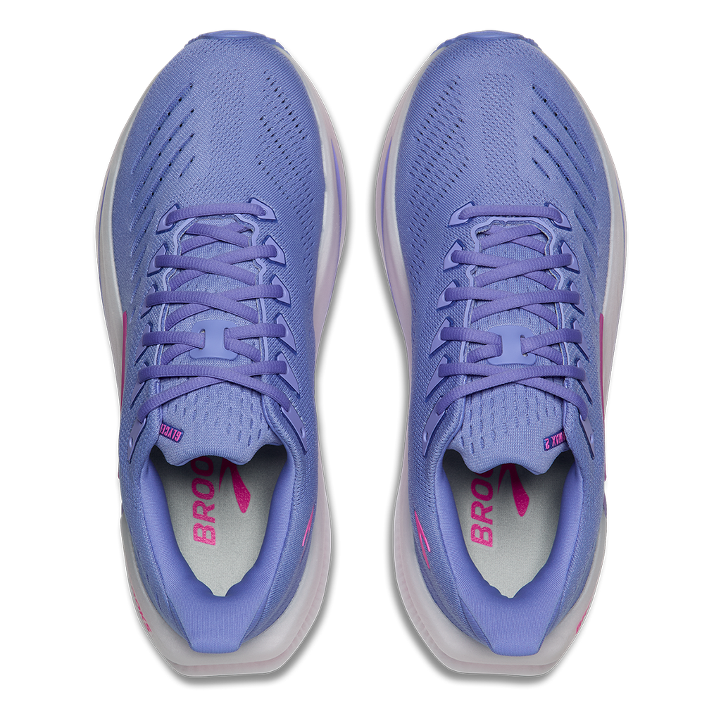Brooks Glycerin Max 2 — Blazing Bell - Pink - White — Size B — Width 5 — Back View