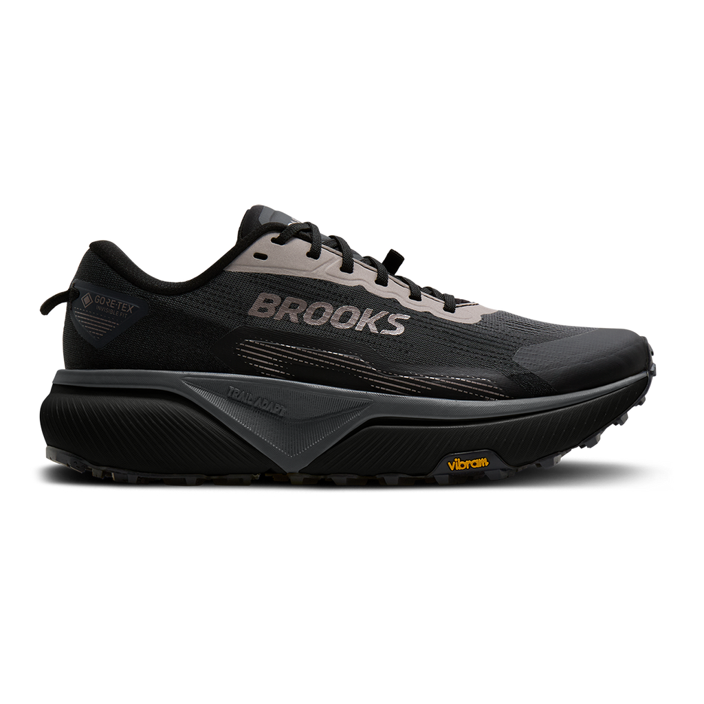 Brooks Cascadia 20 GTX — Black - Ebony - Nocturnal — Size B — Width 5.5 — Front View