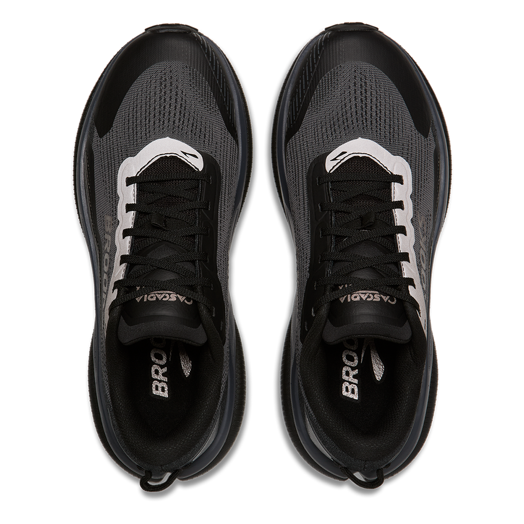 Brooks Cascadia 20 GTX — Black - Ebony - Nocturnal — Size B — Width 5.5 — Back View