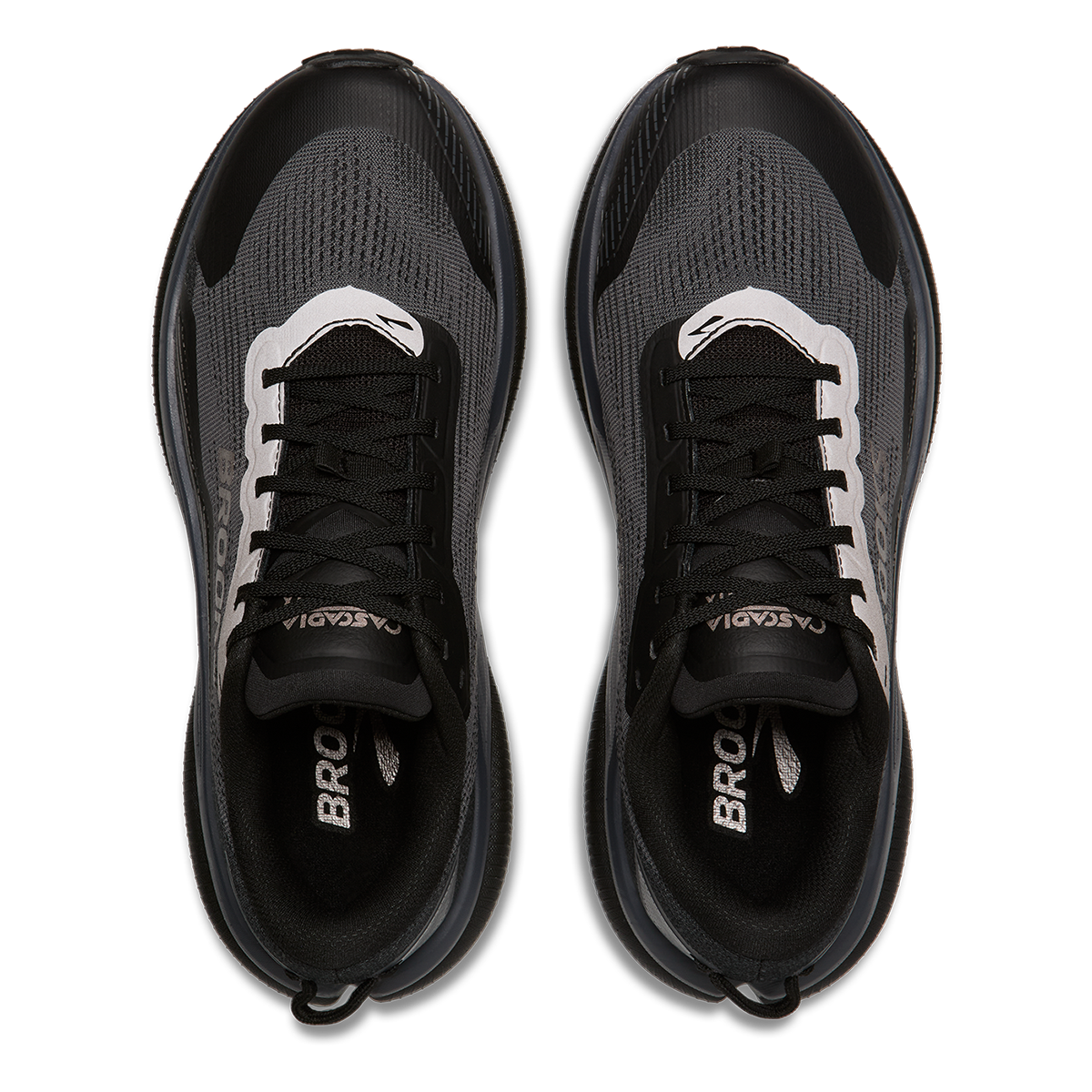 Brooks Cascadia 20 GTX — Black - Ebony - Nocturnal — Size B — Width 5.5 — Back View