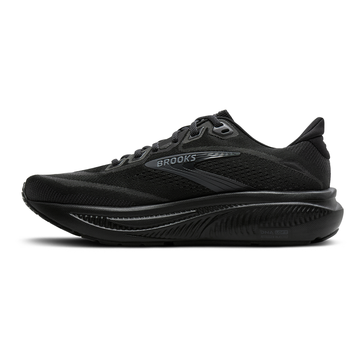 Brooks Ghost 18 — Black - Black - Bone Brown — Size B — Width 5 — Lifestyle View