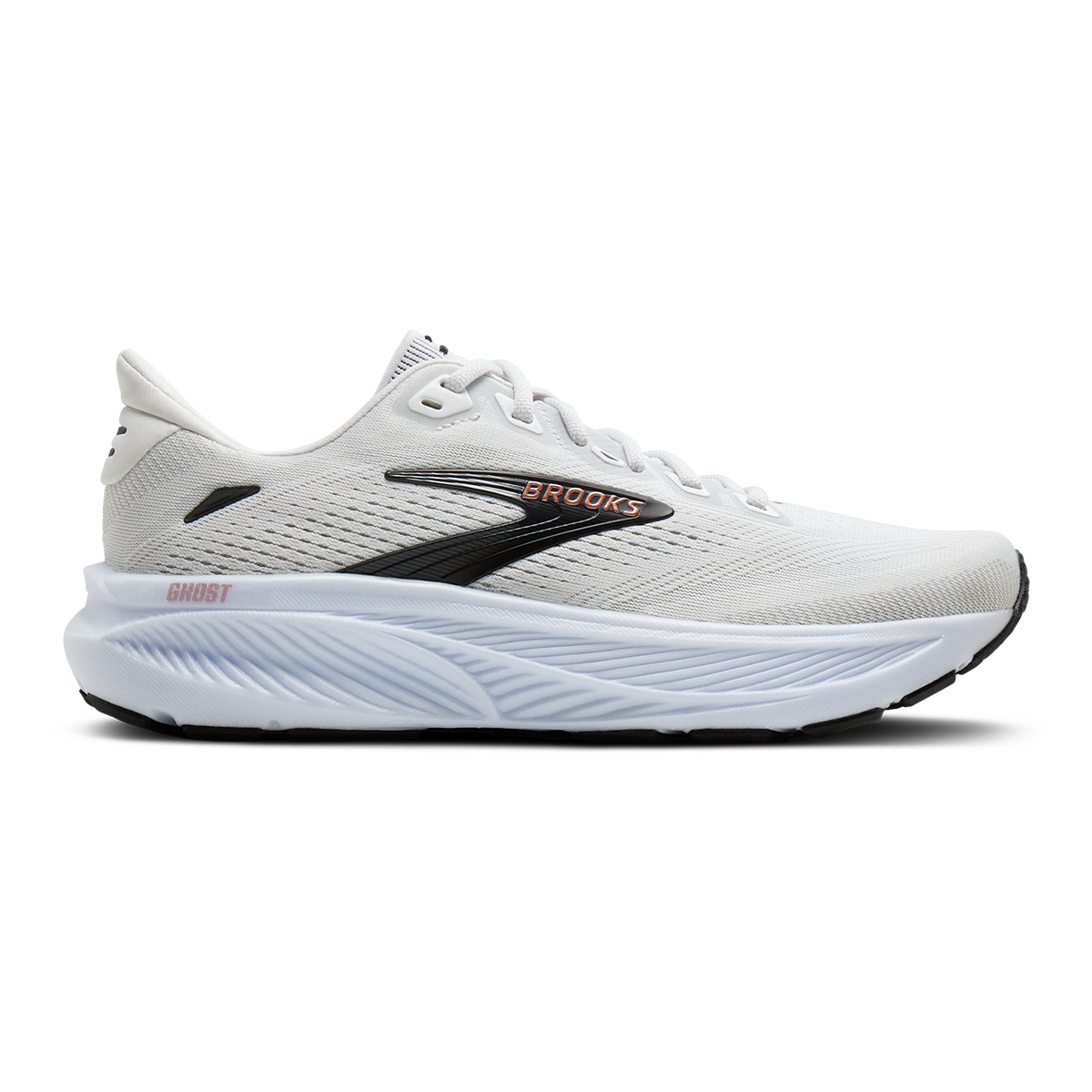Brooks Ghost 18 — Black - Black - Bone Brown — Size B — Width 5 — Front View