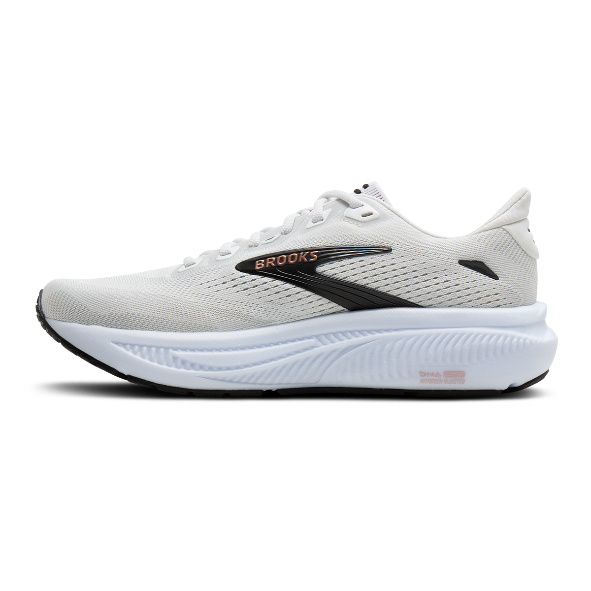 Brooks Ghost 18 — Black - Black - Bone Brown — Size B — Width 5 — Side View