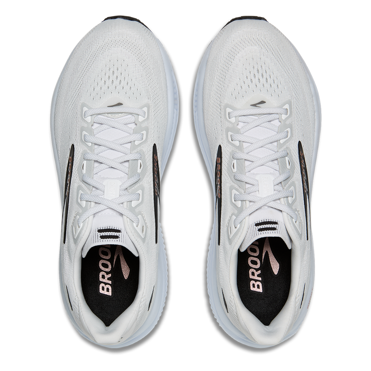 Brooks Ghost 18 — Black - Black - Bone Brown — Size B — Width 5 — Back View
