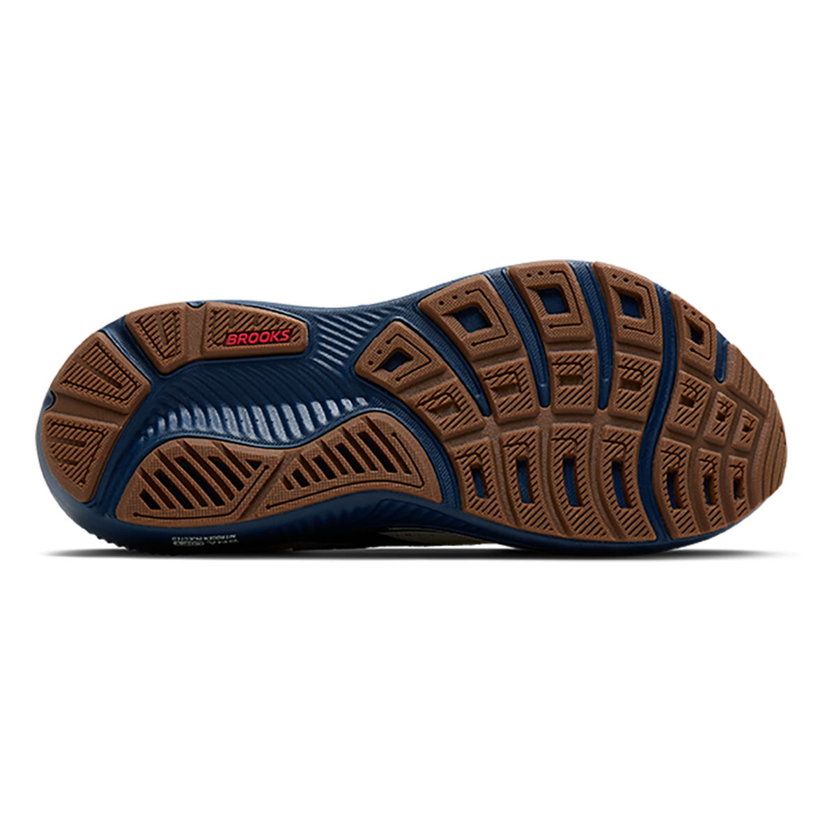Brooks Ghost 18 USA — Coconut - Red - Blue — Size B — Width 7 — Top View