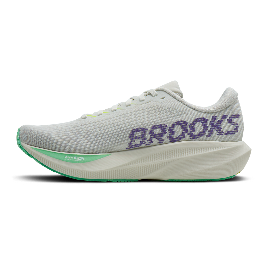 Brooks Ghost Amp — Arctic Wolf - Dove - Pink — Size B — Width 5.5 — Lifestyle View