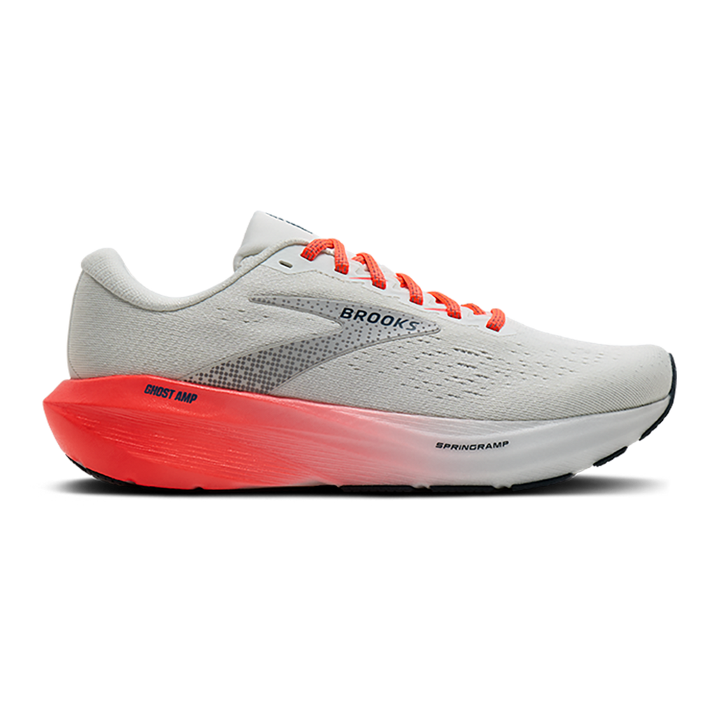 Brooks Ghost Amp Nightlife Collection — Shower - Coral - Strawberry — Size B — Width 5.5 — Front View